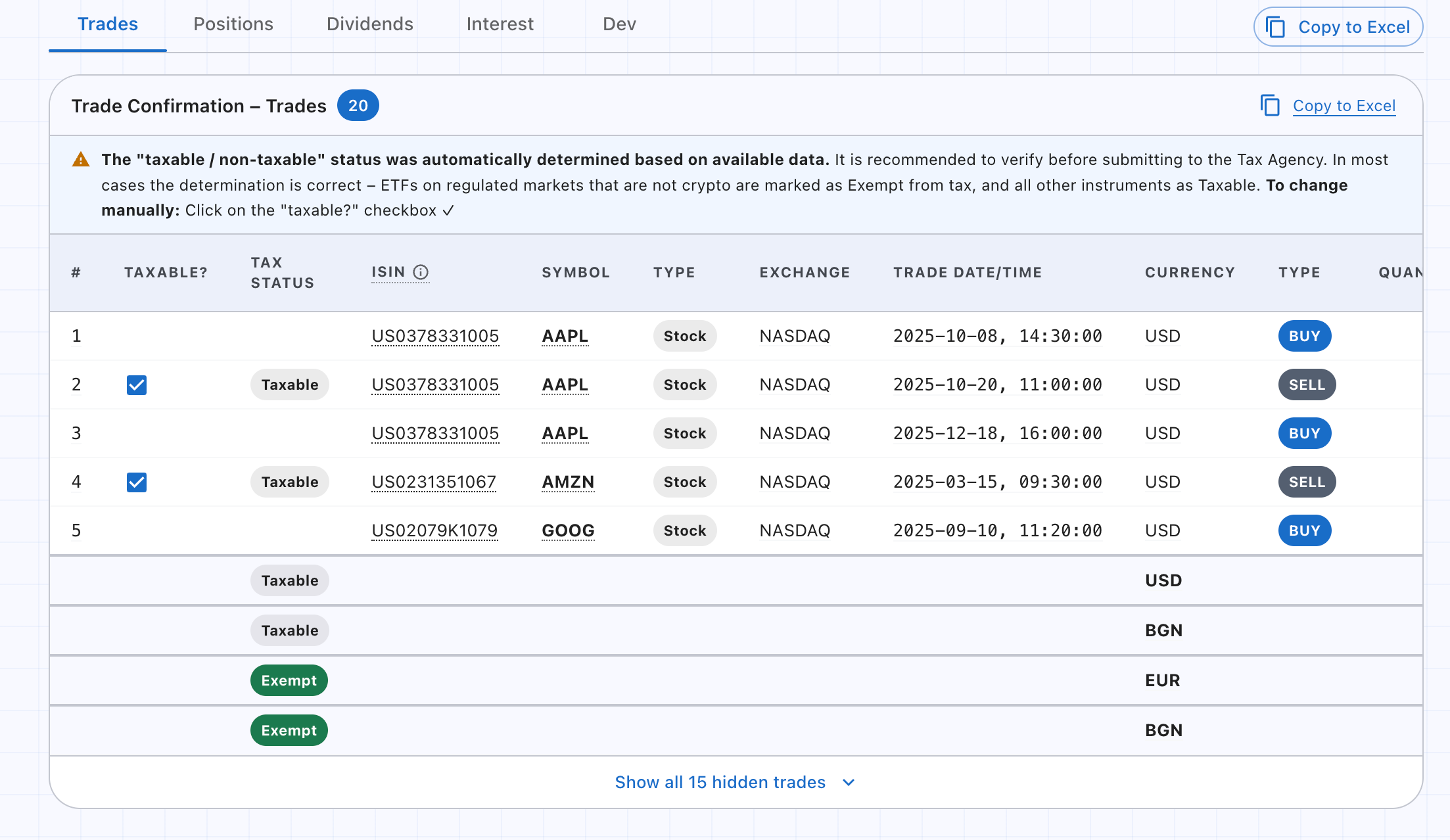 IBKR Tax Calculator Preview
